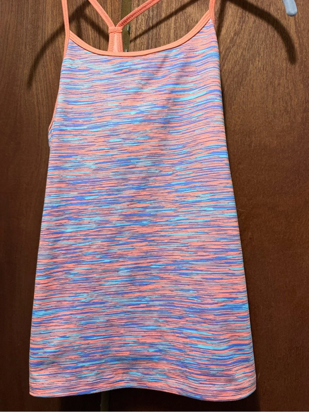Old Navy Girls Peach Multi Space-Dye Strappy Tank